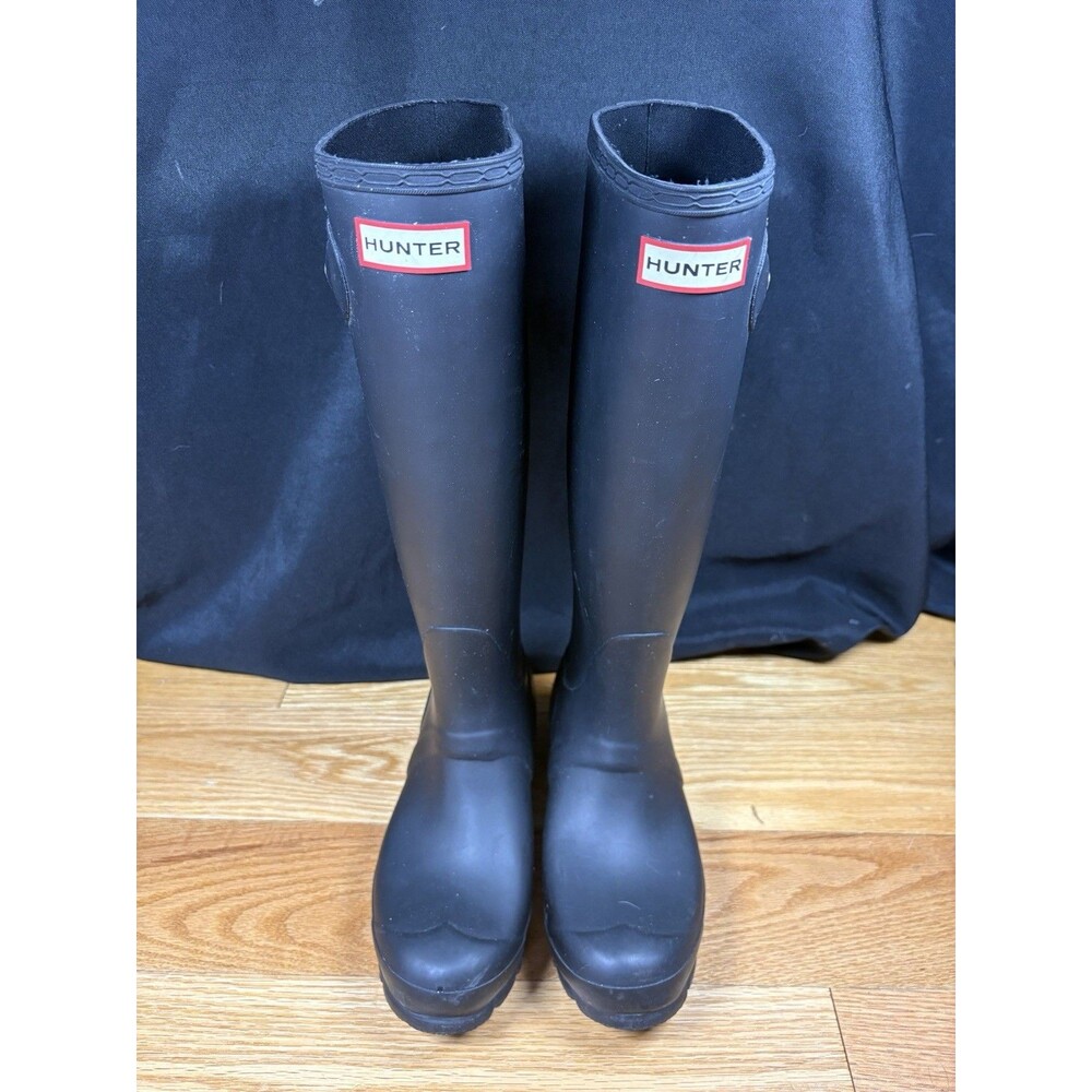 Hunter Women's Original Tall Snow Rain Boots Black Size 6 EU 37 Rubber